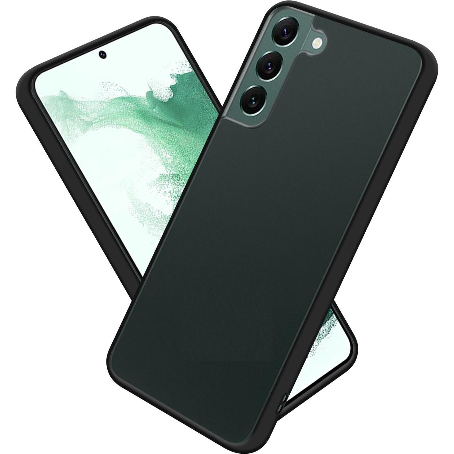 Cadorabo Hybrid Matt Hülle für Samsung Galaxy S22 PLUS (Samsung Galaxy S22+), Smartphone Hülle, Schwarz