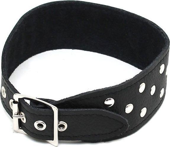 Actual product image Rimba Leather collar with studs