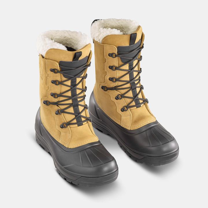 Produktbild Quechua Schneestiefel Herren Leder mit Schnürung warm wasserdicht Winterwandern - SH900 (39)