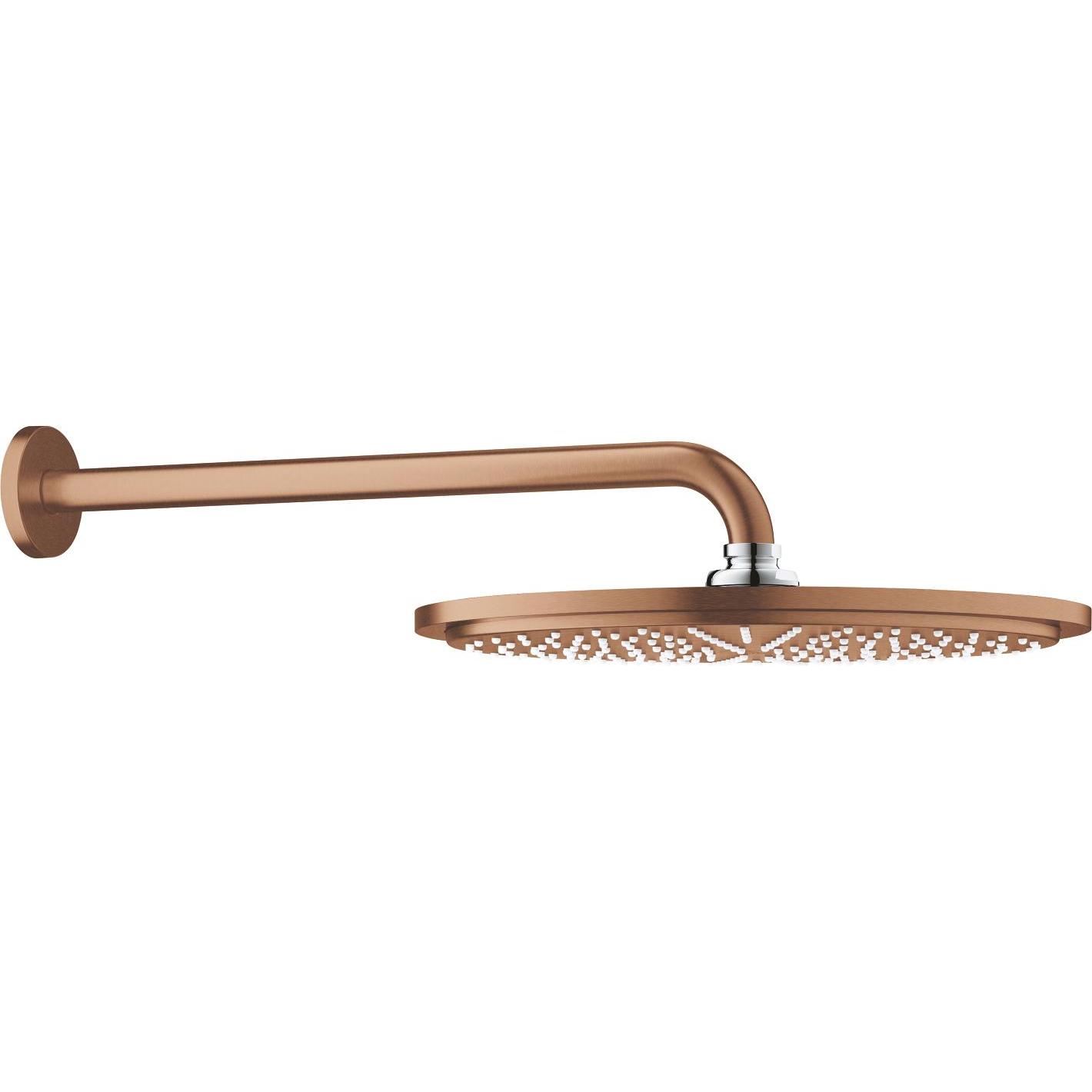 Grohe, Duschbrause, Kopfbrause Set Rainshower Cosmopolitan 310 26066DL0 31 cm inkl. Brausearm 38 cm warm sunset (9 l/min...