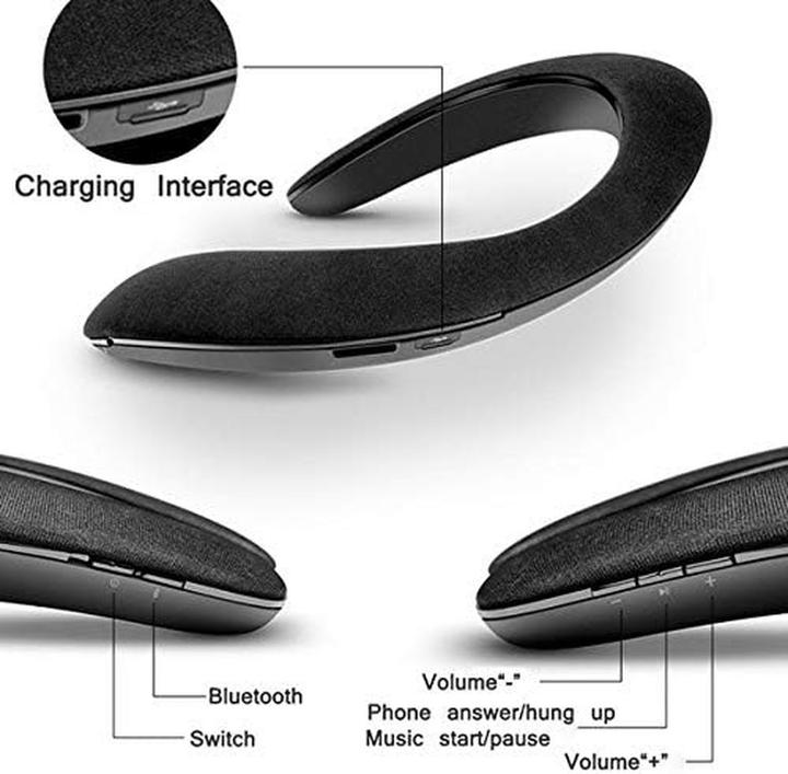 Actual product image Samsung Speaker Shoulder for Galaxy Note 10 + Smartphone Music Wireless Neck Bluetooth (Black) (8 h)