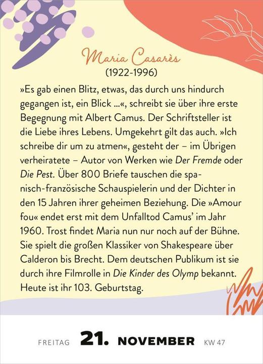 Produktbild Abreisskalender Kluge Frauen 1t/S (10 x 14 cm)