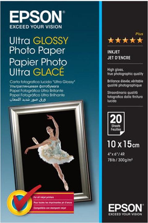 Immagine prodotto Epson Carta ultra foto lucida, 20 fogli (300 g/m², 10 x 15 cm, 20 x)