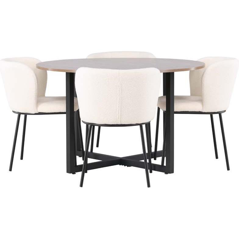 Ebuy24, Esstisch, Essgruppe Durango 22 (5-teilig) (120 x 75 x 120 cm)