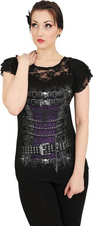 Actual product image Spiral Womens/Ladies Waisted Corset Capped Sleeved Top (XXL)