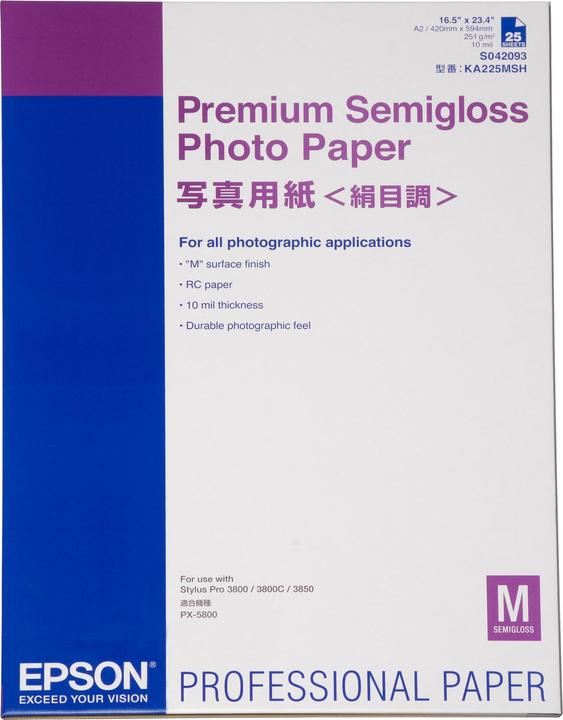 Produktbild Epson Premium Semigloss (250 g/m², A2, 25 x)