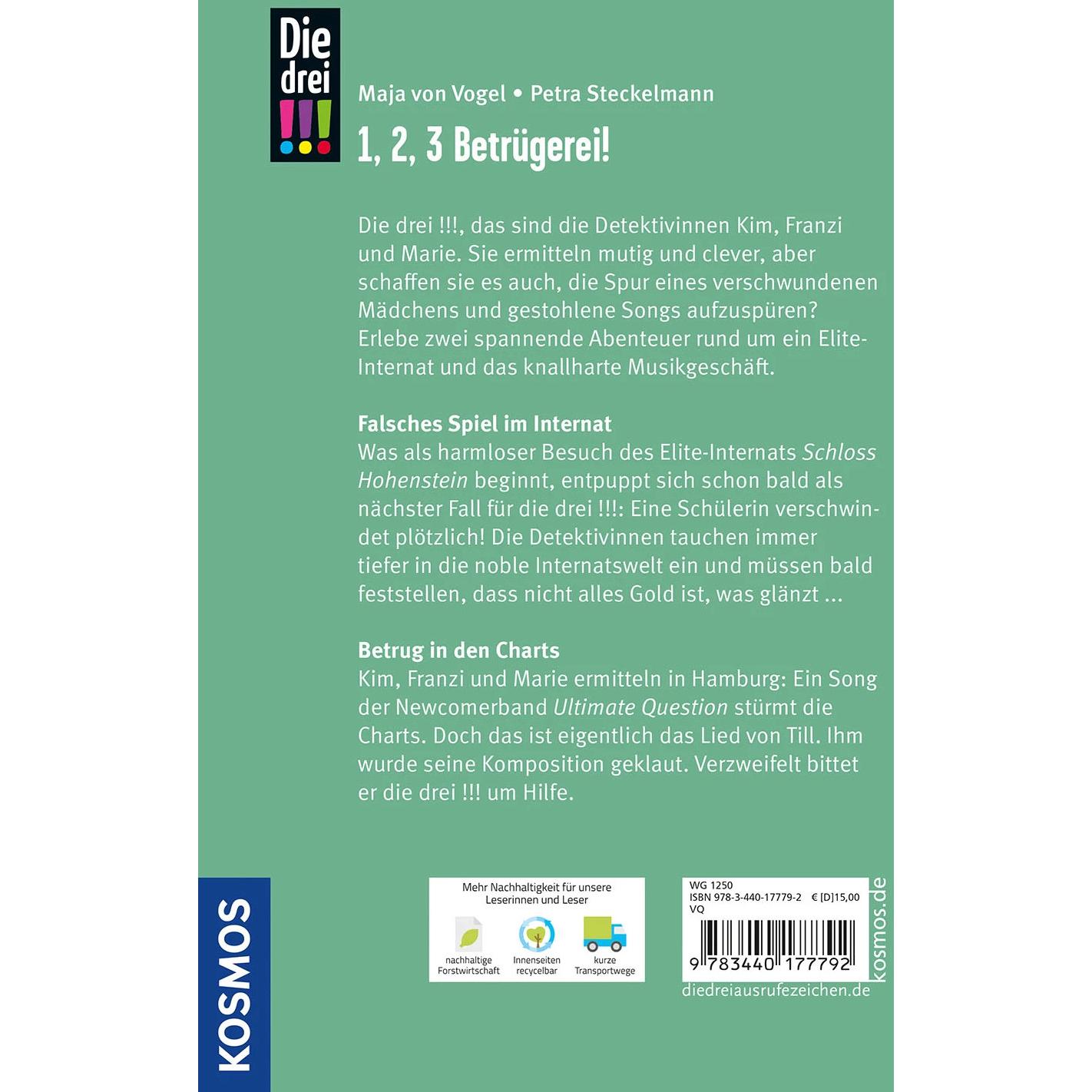 Thumbnail - Die drei!!!, 1, 2, 3 - Betrügerei, Kinderbücher von Petra Steckelmann, Maja von Vogel