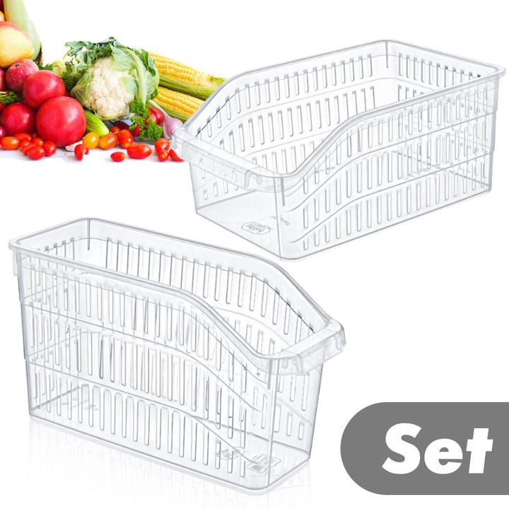 Produktbild Hermex Kühlschrank-Box Set Kühlschrankorganizer Set Aufbewahrungsbehälter Set (20 x 30 x 13 cm)