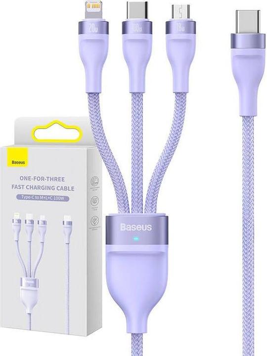 Produktbild Baseus USB C – USB C/Lightning/Micro USB (1.50 m, USB 3.2 Gen 1, 100 W)