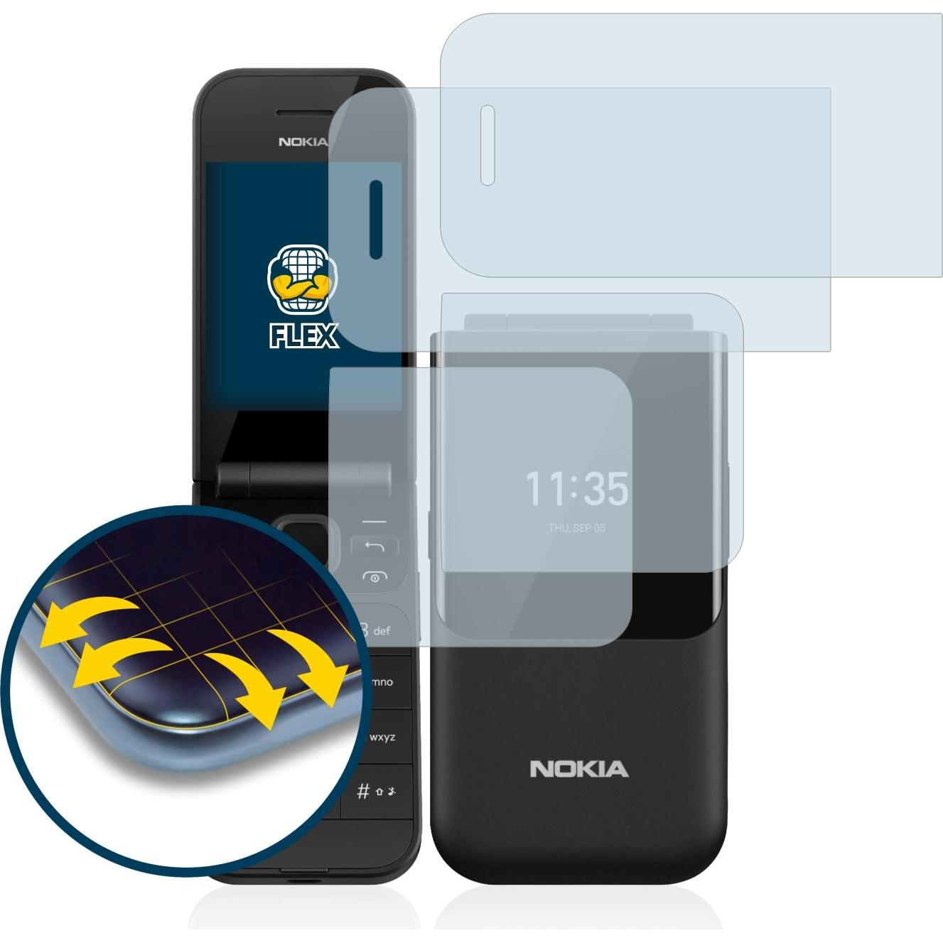 Thumbnail - BROTECT Full-Cover Displayschutz (2 Stück, Nokia 2720 Flip), Smartphone Schutzfolie, Transparent