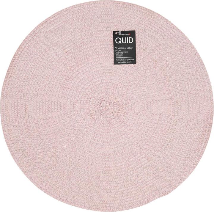 Produktbild Quid Platzset Vita Peoni Rosa Kunststoff 38 cm (Pack 12x) (12 Stk., Rund)