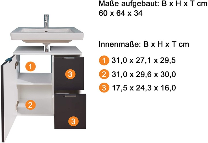 Actual product image Trendteam Concept One (60 x 34 x 64 cm)