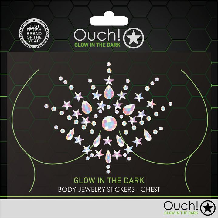 Productafbeelding Ouch! Lichaamssieraden Stickers - Borst - Glow in the Dark