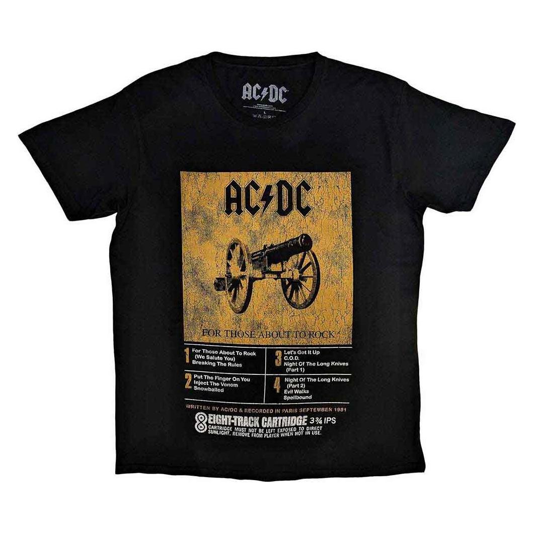 Ac/Dc, Herren, Shirts, 8 Track, Schwarz, (M)