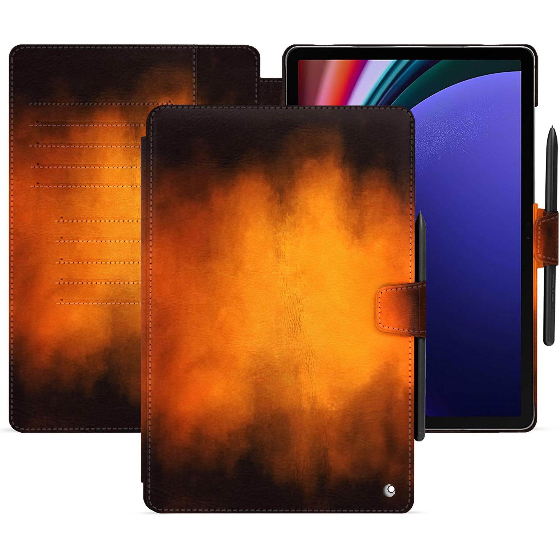 Noreve Lederschutzhülle Samsung Galaxy Tab S9+ (Galaxy Tab S9+), Tablet Hülle, Violett