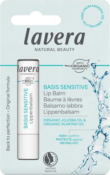 Actual product image Lavera Lippenbalsam Basis sensitiv 4.5g (Lip balm, Lip Care Stick, 4.50 ml)