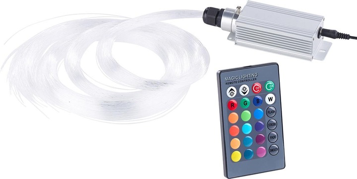 Actual product image Lunartec Fiber optic RGB LED starry sky with remote control and 100 light fibers (LED)