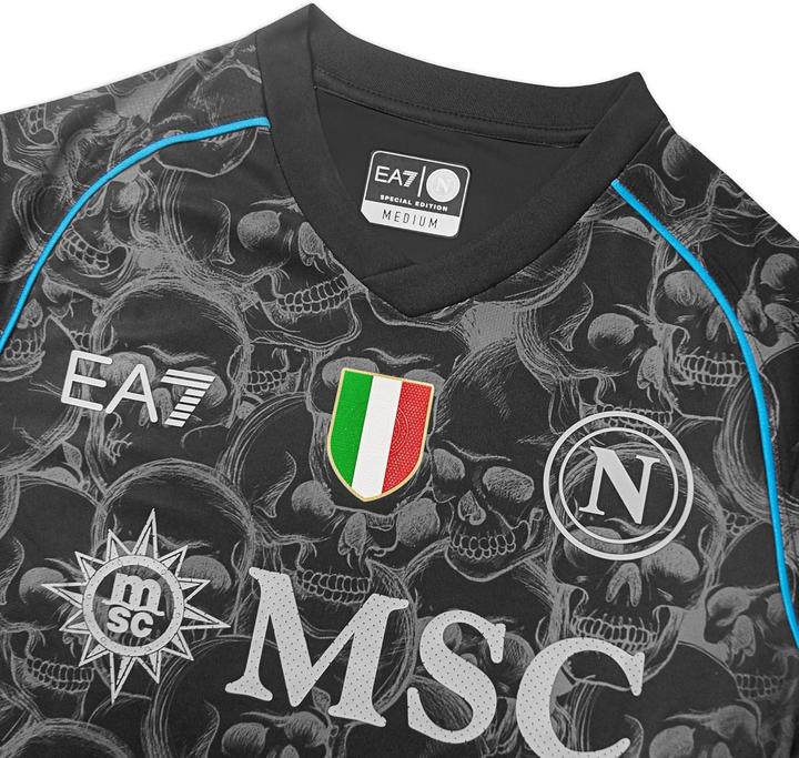 Productafbeelding SSC Napoli Race-shirt, EA7, driekleurig wapen, technische stof, Dry Touch, 2023/2024 (M)