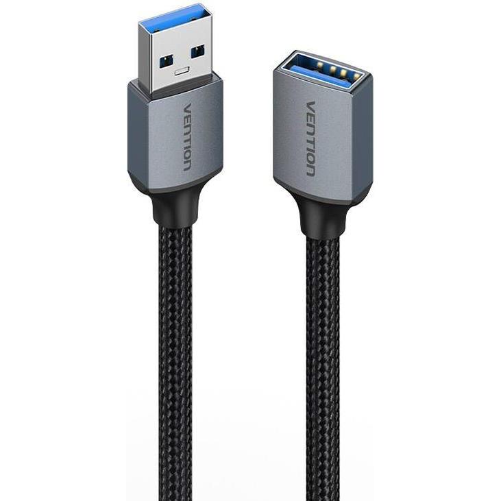 Thumbnail - Vention Extension Cable USB 3.0, male USB to female USB-A, 2m (Black) (2 m, USB 3.0), USB Kabel