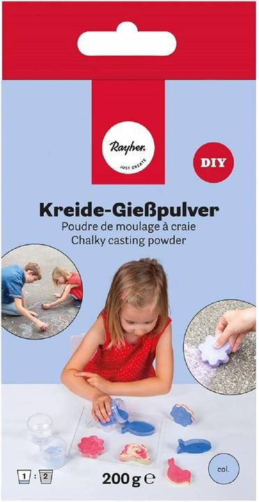 Actual product image Rayher Chalk casting powder, cherry red, 200 g