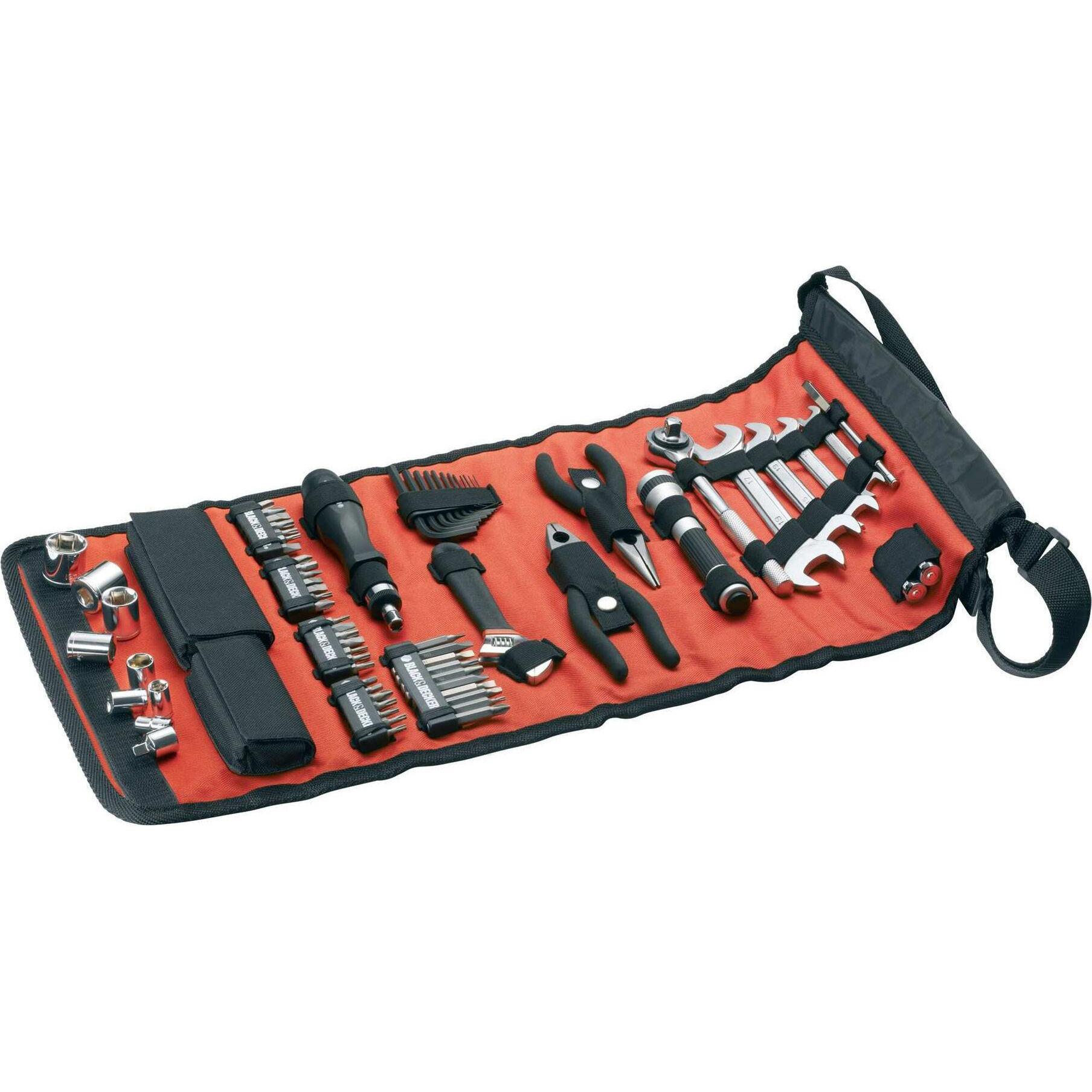 Black & Decker, Werkzeugkoffer, Rolltasche (71 Teile)