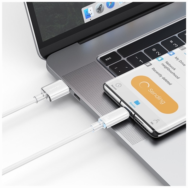 Produktbild Usams Kabel Cloud Series US-SJ658 6A USB-A do USB-C 1,2m niebieski (1.20 m)