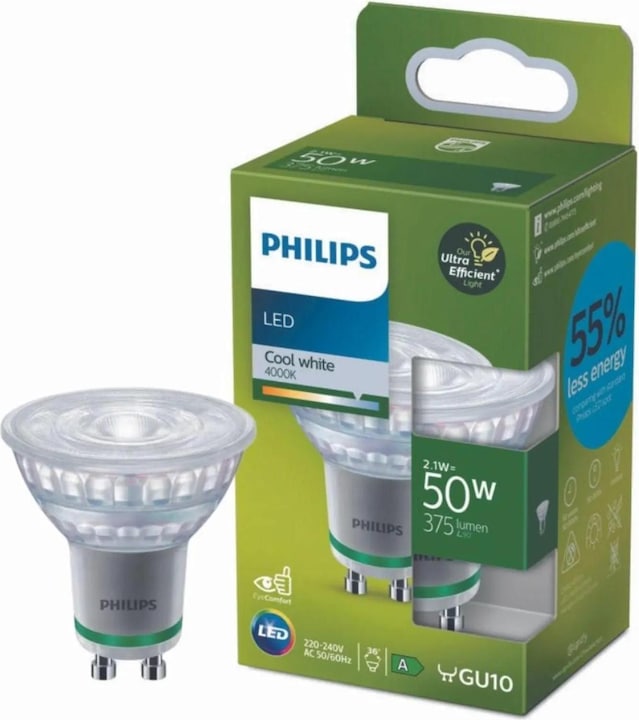 Produktbild Philips LED Classic (GU10, 2.10 W, 375 lm, 1 x, B)