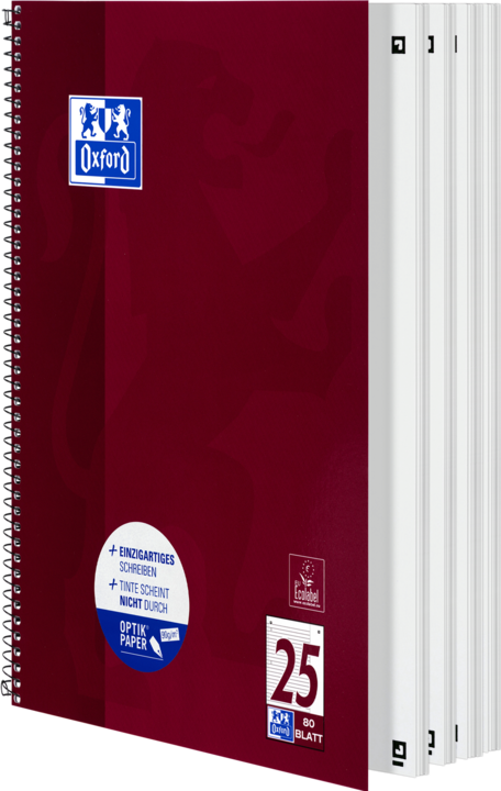 Produktbild Oxford Collegeblock (A4+, Liniert, Harter Einband)
