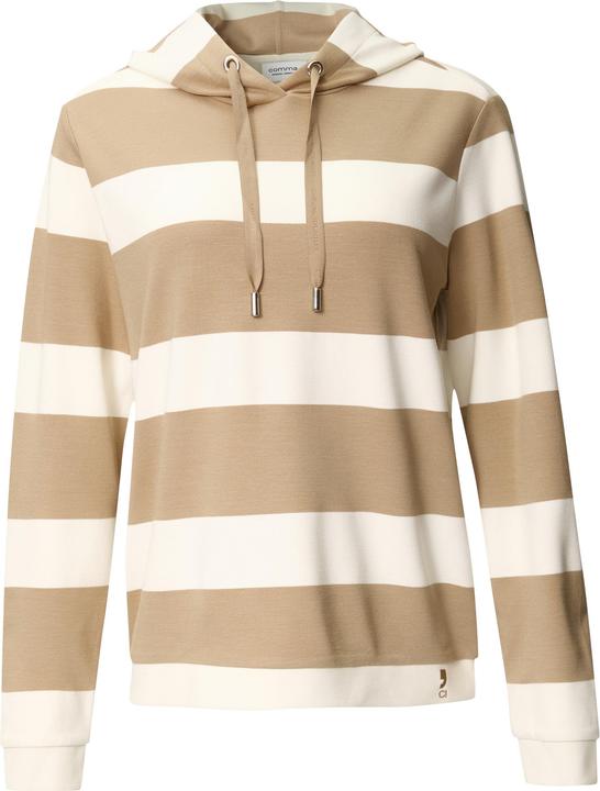 Image du produit Comma Sweatshirt Sweatshirt mit Kapuze und Blockstreifen (38)