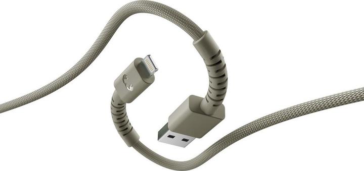 Image du produit Fresh'N Rebel Fresh 'n Rebel USB-A zu Lightning silicone geflochtenes Kabel "FlexWave" 2m, Dried Green (2 m, 30 W)