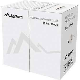 Lanberg LCU6-12CU-0305-S Netzwerkkabel 305 m Cat6 U/UTP (UTP) Grau (U/UTP, CAT6, 305 m), Netzwerkkabel