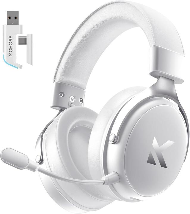 Actual product image Mchose V9 Pro Wireless Gaming Headset Icy White (Wireless)