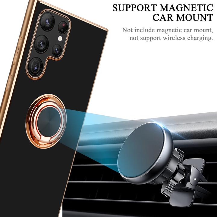 Produktbild Cadorabo Hülle für Samsung Galaxy S22 ULTRA im TPU mit Kameraschutz und Ring LM089 Style (Samsung Galaxy S22 Ultra)