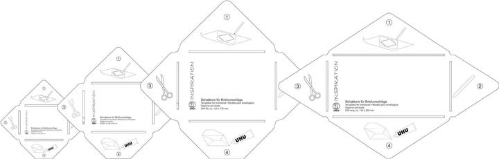 Produktbild Ursus Schablonen um Couvert selber zu mache (B6, 4 x)