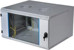 Produktbild EFB Elektronik 19" Wandgehäuse 6HE, schwenkend, 2-teilig, RAL7035, Tiefe 600 mm (6 HE, 19 Zoll Rack)