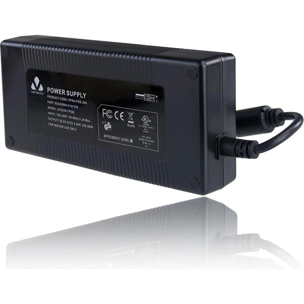 Veracity High-Power POE 240W Power (802.3at (PoE+), 240 W), PoE Injector