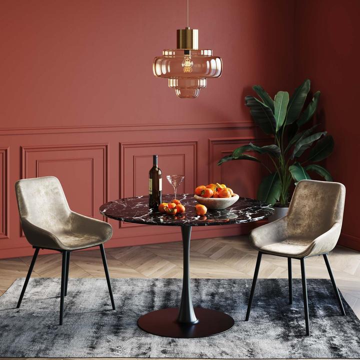 Image du produit Kare Design Table Veneto Marbre Noir Ø110cm
