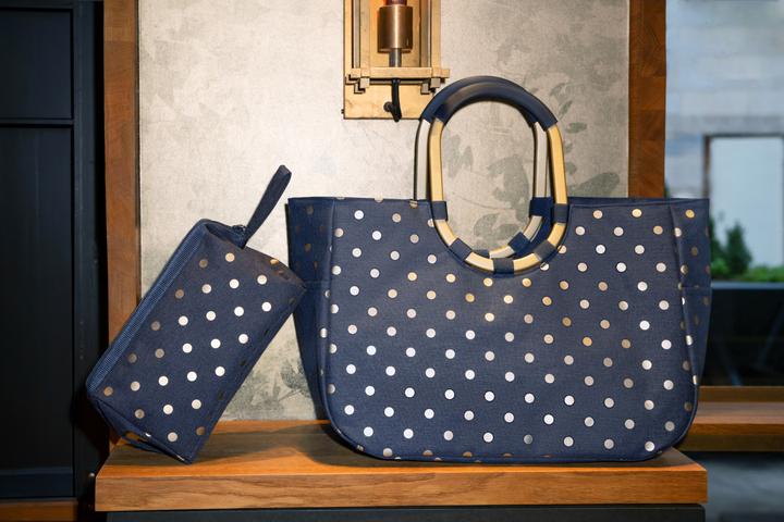 Produktbild reisenthel loopshopper L frame metallic dots blue