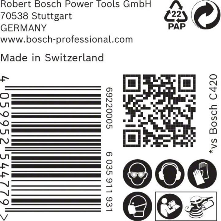 Actual product image Bosch Professional Zubehör Expert C470 Sandpaper multi-hole for random orbital sander, 150 mm, G 120, 50 pcs. (120)
