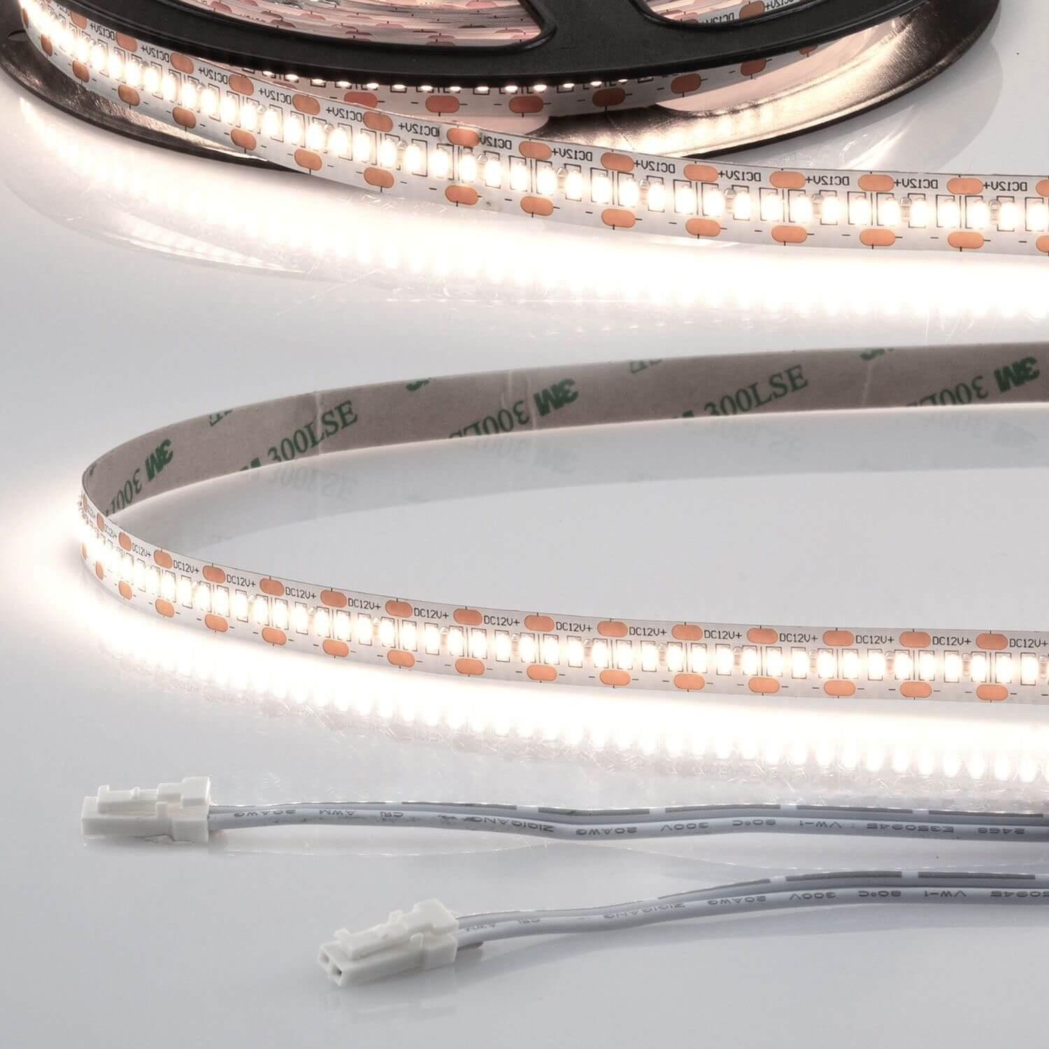 Isoled, Zubehör Beleuchtung, LED CRI940 MiniAMP Flexband Streifen, 12V, 12W, IP20, 4000K, 120cm, beids. 30cm Kabel + mal...