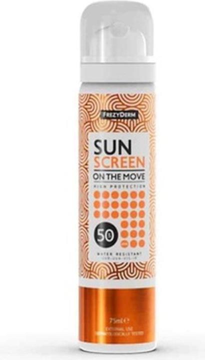 Produktbild Frezyderm Sun Screen on the Move Mist SPF50 75ml (Sonnenspray, SPF 50, 75 ml)