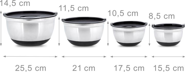 Actual product image Relaxdays Bowl set (25.50 cm, 7.30 l, 4 x)