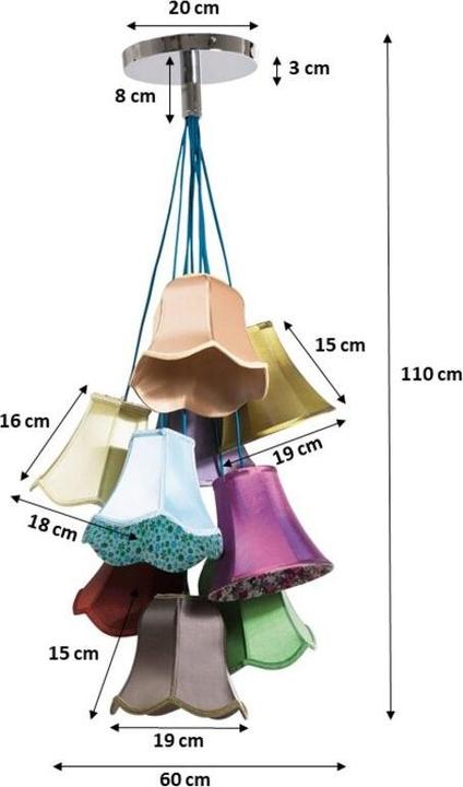 Immagine prodotto Kare Design Lampada a sospensione Saloon Flowers 9 (E14, 9000 lm)