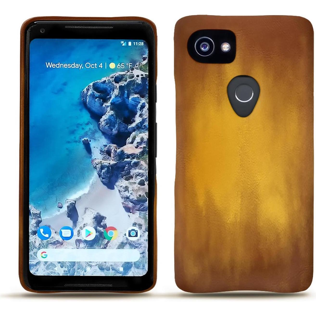 Thumbnail - Noreve Lederschutzhülle (Google Pixel 2 XL), Smartphone Hülle, Gold