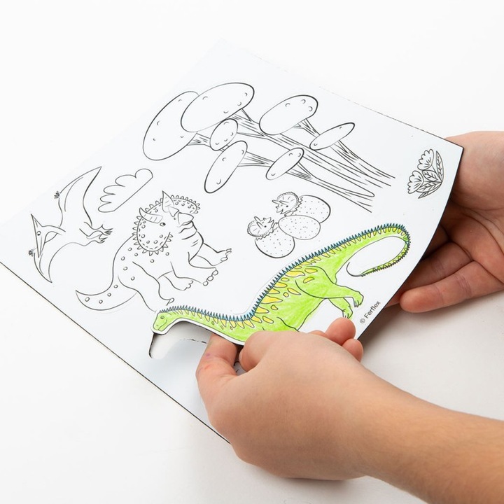 Actual product image Ferflex 52 magnets to colour, dinosaurs (54 x)