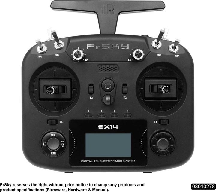 FrSky ECOS EX14 Senderset 2,4Ghz schwarz