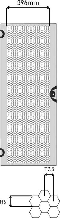 Produktbild Schroff Novastar Lochblechtüre 25HE/RAL7035