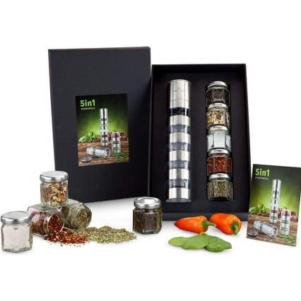 Römer Präsente 5in1-Gewürzmühlenvariation Geschenksets, Pfeffermühle + Salzmühle