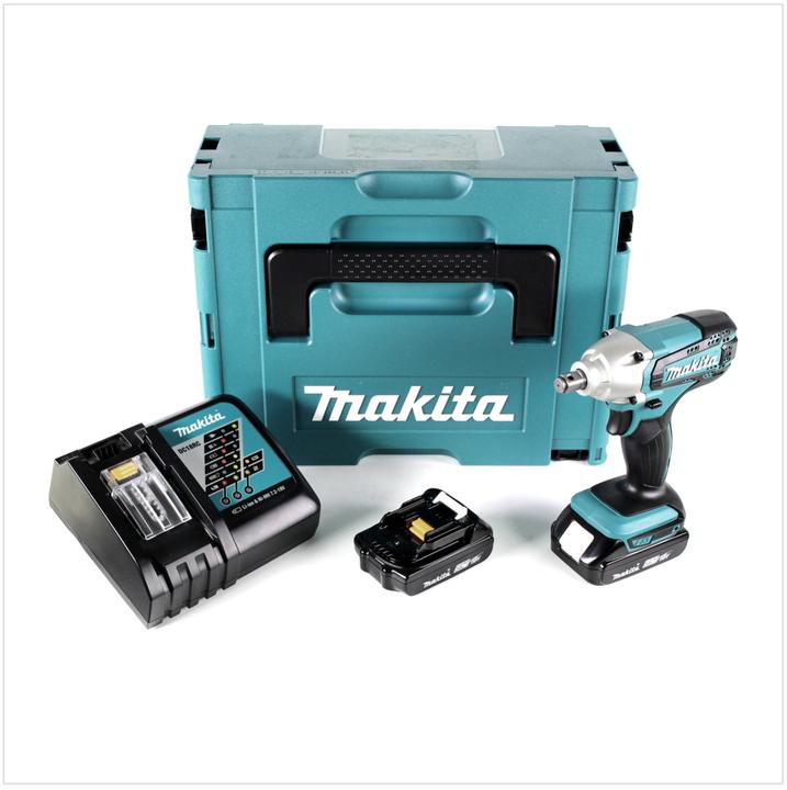 Actual product image Makita DTW 190 RYJ 18V Li-Ion Cordless Impact Wrench + MakPac Case + 2 x Batteries BL 1820 2,0 Ah +
