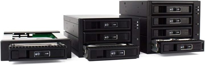 Actual product image Fantec BP-T2131 Internal RAID enclosure with fan status indicator, hot-swappable removable frame, overheat